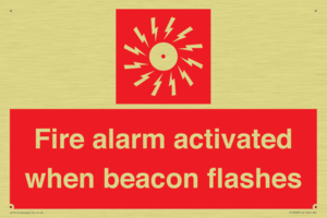 Fire alarm activated when beacon flashes